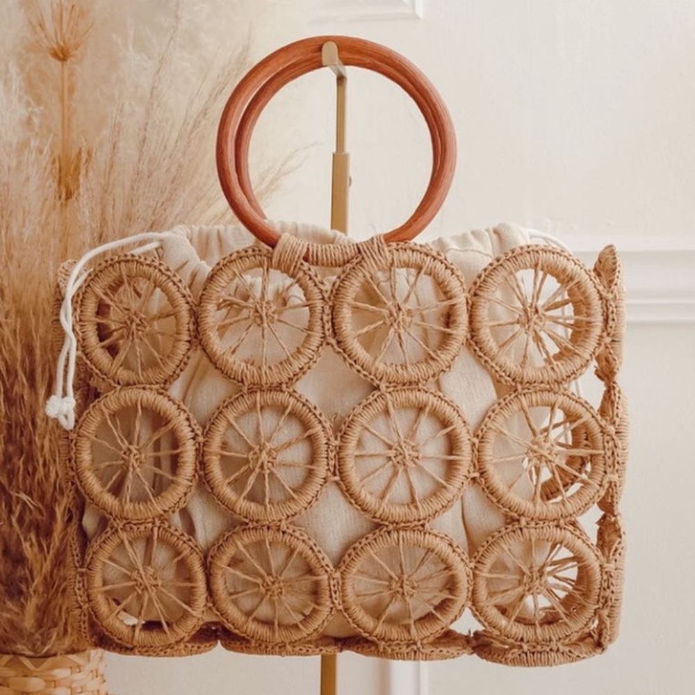 wicker boho bag
